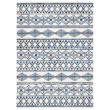 Safavieh 8 x 11 ft. Sedona 800 Power Loomed Rectangle Area Rug, Ivory & Dark Grey SED807B-811